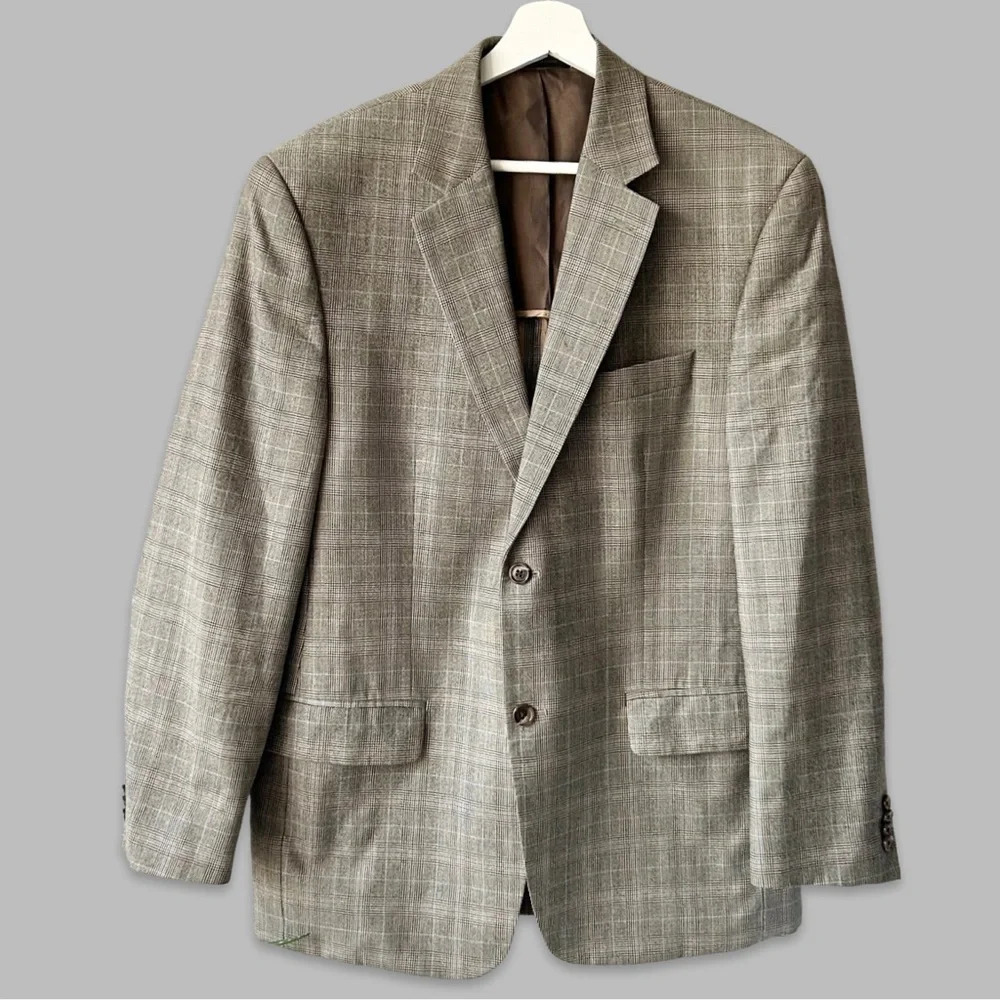 Michael Kors Pure Wool Plaid  Sport Coat